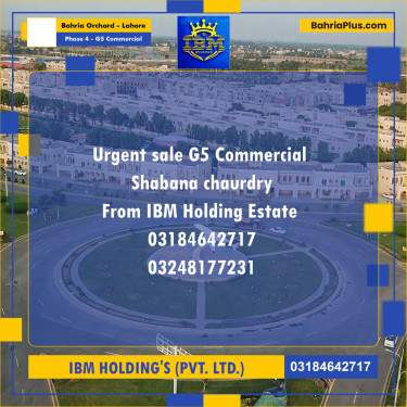 5 Marla Commercial Plot for Sale in Phase 4 - G5 Commercial -  Bahria Orchard, Lahore - (BP-316114)