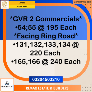 5 Marla Commercial Plot for Sale in Bahria Town, Lahore - (BP-316206)