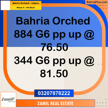 10 Marla Residential Plot for Sale in Phase 4 - G6 Block -  Bahria Orchard, Lahore - (BP-316236)