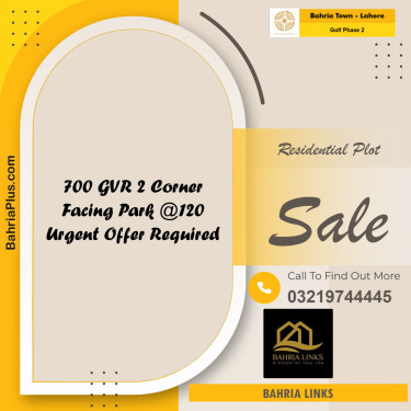 10 Marla Residential Plot for Sale in Golf Phase 2 -  Bahria Town, Lahore - (BP-316352)