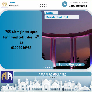 Residential Plot for Sale in Bahria Town, Lahore - (BP-316353)