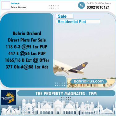 Residential Plot for Sale in Bahria Orchard, Lahore - (BP-316374)