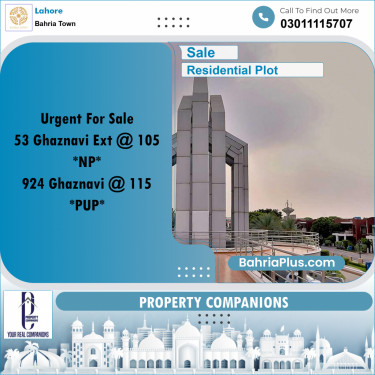 Residential Plot for Sale in Bahria Town, Lahore - (BP-316413)