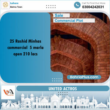 5 Marla Commercial Plot for Sale in Bahria Town, Lahore - (BP-316429)