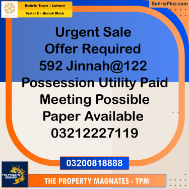 5 Marla Residential Plot for Sale in Sector E - Jinnah Block -  Bahria Town, Lahore - (BP-316440)