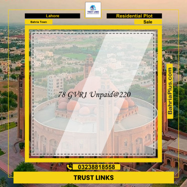 Residential Plot for Sale in Bahria Town, Lahore - (BP-316518)