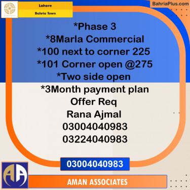 Residential Plot for Sale in Bahria Town, Lahore - (BP-316534)