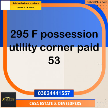 5 Marla Residential Plot for Sale in Phase 2 - F Block -  Bahria Orchard, Lahore - (BP-316749)