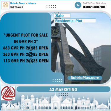 Residential Plot for Sale in Golf Phase 2 -  Bahria Town, Lahore - (BP-316750)