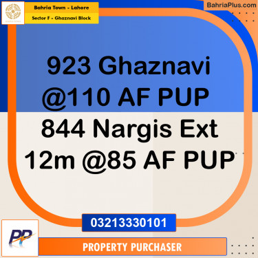 10 Marla Residential Plot for Sale in Sector F - Ghaznavi Block -  Bahria Town, Lahore - (BP-316759)