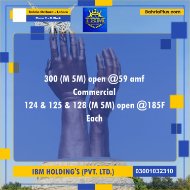 5 Marla Residential Plot for Sale in Phase 2 - M Block -  Bahria Orchard, Lahore - (BP-316873)