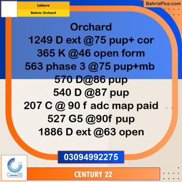 10 Marla Residential Plot for Sale in Bahria Orchard, Lahore - (BP-316936)