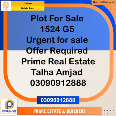 10 Marla Residential Plot for Sale in Bahria Town, Lahore - (BP-316941)