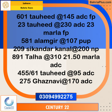10 Marla Residential Plot for Sale in Bahria Town, Lahore - (BP-316943)