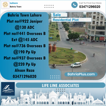 10 Marla Residential Plot for Sale in Bahria Town, Lahore - (BP-317031)