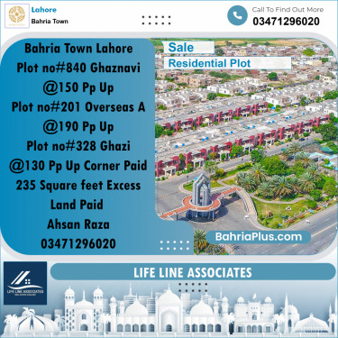 10 Marla Residential Plot for Sale in Bahria Town, Lahore - (BP-317032)