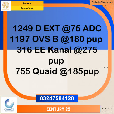 Residential Plot for Sale in Bahria Town, Lahore - (BP-317040)