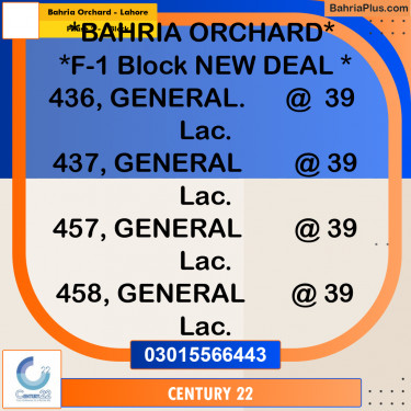 5 Marla Residential Plot for Sale in Phase 2 - F Block -  Bahria Orchard, Lahore - (BP-317065)