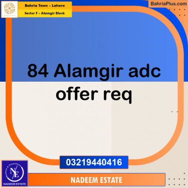 Residential Plot for Sale in Sector F - Alamgir Block -  Bahria Town, Lahore - (BP-317088)