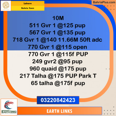 Residential Plot for Sale in Bahria Town, Lahore - (BP-317179)