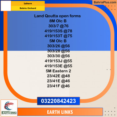 Residential Plot for Sale in Bahria Orchard, Lahore - (BP-317222)