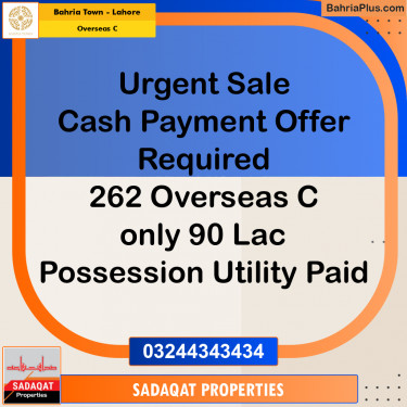 5 Marla Residential Plot for Sale in Overseas C -  Bahria Town, Lahore - (BP-317313)