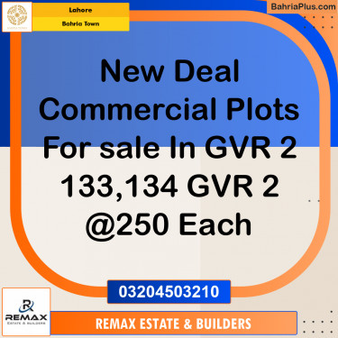 5 Marla Commercial Plot for Sale in Bahria Town, Lahore - (BP-317324)