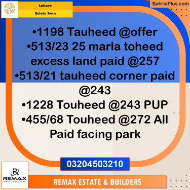 1 Kanal Residential Plot for Sale in Bahria Town, Lahore - (BP-317327)