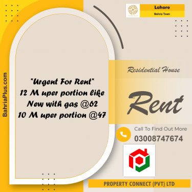 Residential House for Rent in Bahria Town, Lahore - (BP-317398)