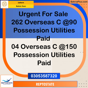 Residential Plot for Sale in Bahria Town, Lahore - (BP-317433)