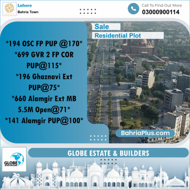 Residential Plot for Sale in Bahria Town, Lahore - (BP-317434)
