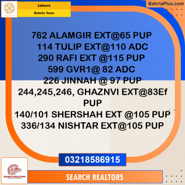 Residential Plot for Sale in Bahria Town, Lahore - (BP-317497)