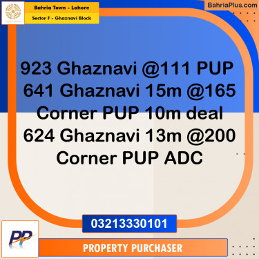 10 Marla Residential Plot for Sale in Sector F - Ghaznavi Block -  Bahria Town, Lahore - (BP-317543)