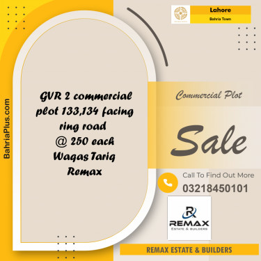 5 Marla Commercial Plot for Sale in Bahria Town, Lahore - (BP-317553)