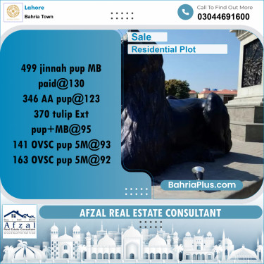 Residential Plot for Sale in Bahria Town, Lahore - (BP-317559)