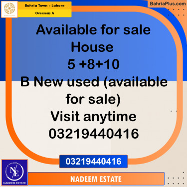 Residential Plot for Sale in Overseas A -  Bahria Town, Lahore - (BP-317573)