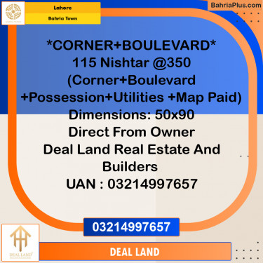 Residential Plot for Sale in Bahria Town, Lahore - (BP-317613)