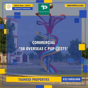 5 Marla Commercial Plot for Sale in Overseas C Commercial -  Bahria Town, Lahore - (BP-317859)