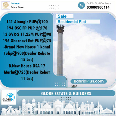 Residential Plot for Sale in Bahria Town, Lahore - (BP-317900)