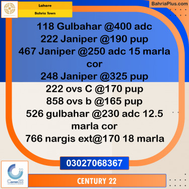 Residential Plot for Sale in Bahria Town, Lahore - (BP-317949)