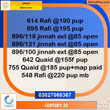 Residential Plot for Sale in Bahria Town, Lahore - (BP-317951)