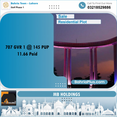 10 Marla Residential Plot for Sale in Golf Phase 1 -  Bahria Town, Lahore - (BP-318112)