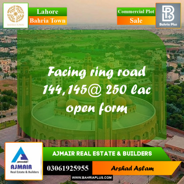 Commercial Plot for Sale in Bahria Town, Lahore - (BP-318146)