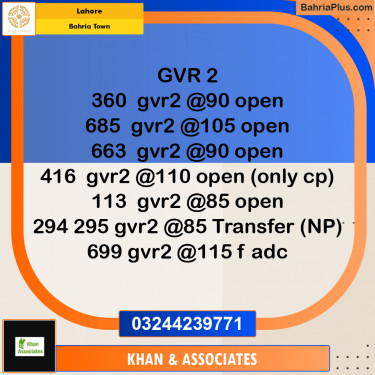 Residential Plot for Sale in Bahria Town, Lahore - (BP-318249)
