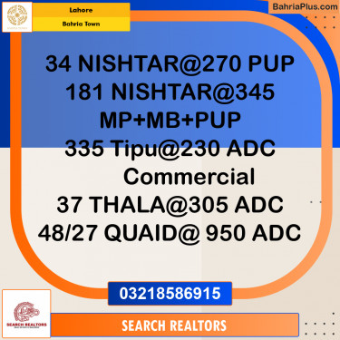 Residential Plot for Sale in Bahria Town, Lahore - (BP-318262)