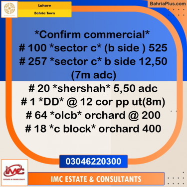 Residential Plot for Sale in Bahria Town, Lahore - (BP-318327)