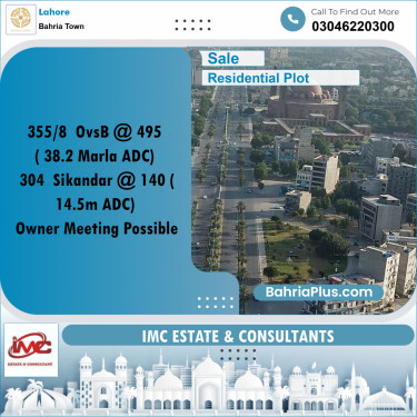 Residential Plot for Sale in Bahria Town, Lahore - (BP-318331)