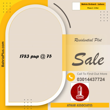 8 Marla Residential Plot for Sale in Phase 2 - D Ext -  Bahria Orchard, Lahore - (BP-318357)