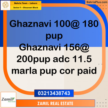 10 Marla Residential Plot for Sale in Sector F - Ghaznavi Block -  Bahria Town, Lahore - (BP-318373)