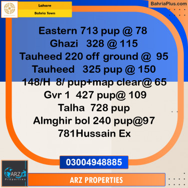 Residential Plot for Sale in Bahria Town, Lahore - (BP-318437)